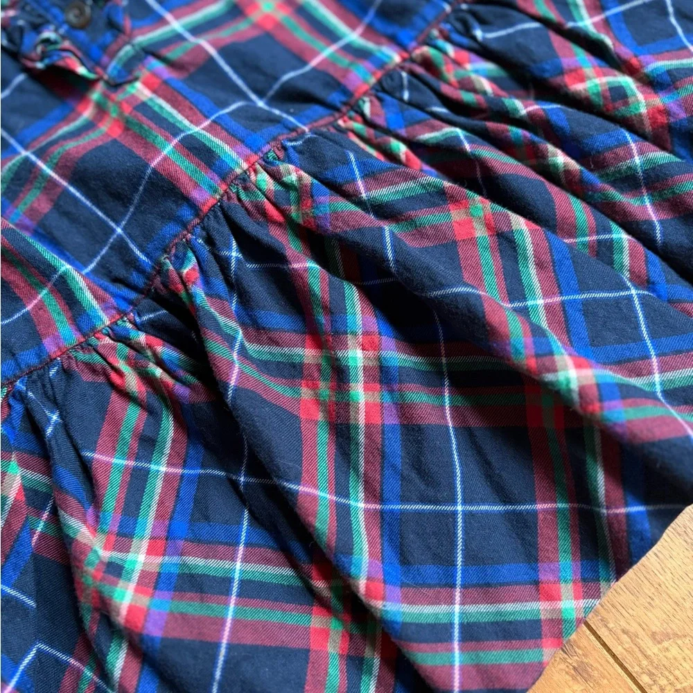 Girls Ralph Lauren Plaid Dress with Ruffles. Size 2T